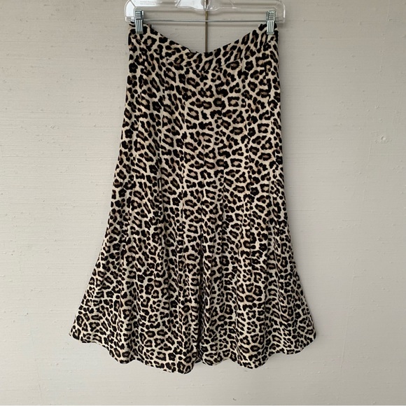 Leopard Print Midi Skirt - Picture 3 of 6